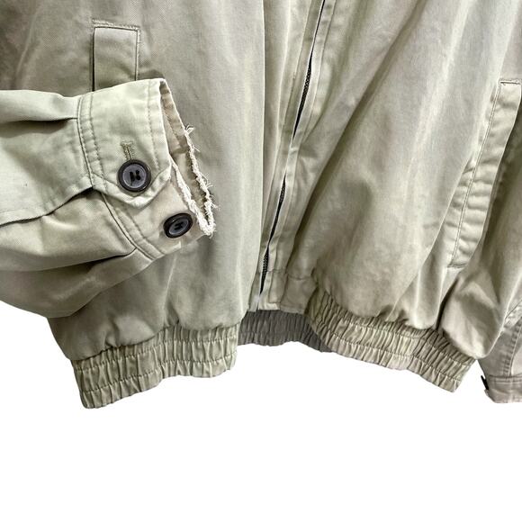 Vintage 90s Misty Harbor Men's Khaki Blue Stripe Casual Bomber Jacket - Large - Picture 4 of 13